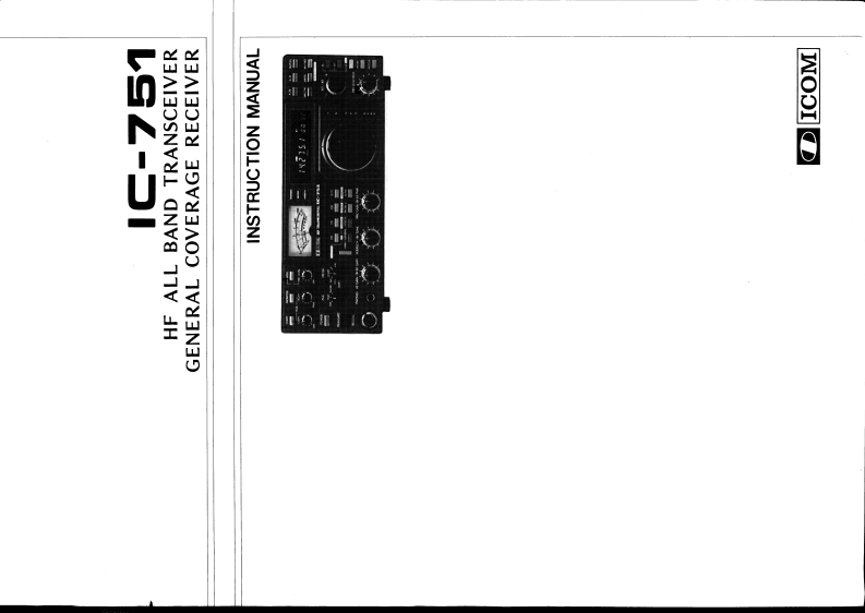艾可慕Icom_IC-751(InstructionManual操作说明书手册)