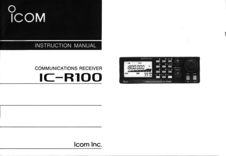 艾可慕Icom_IC-R100(Manual操作说明书手册)