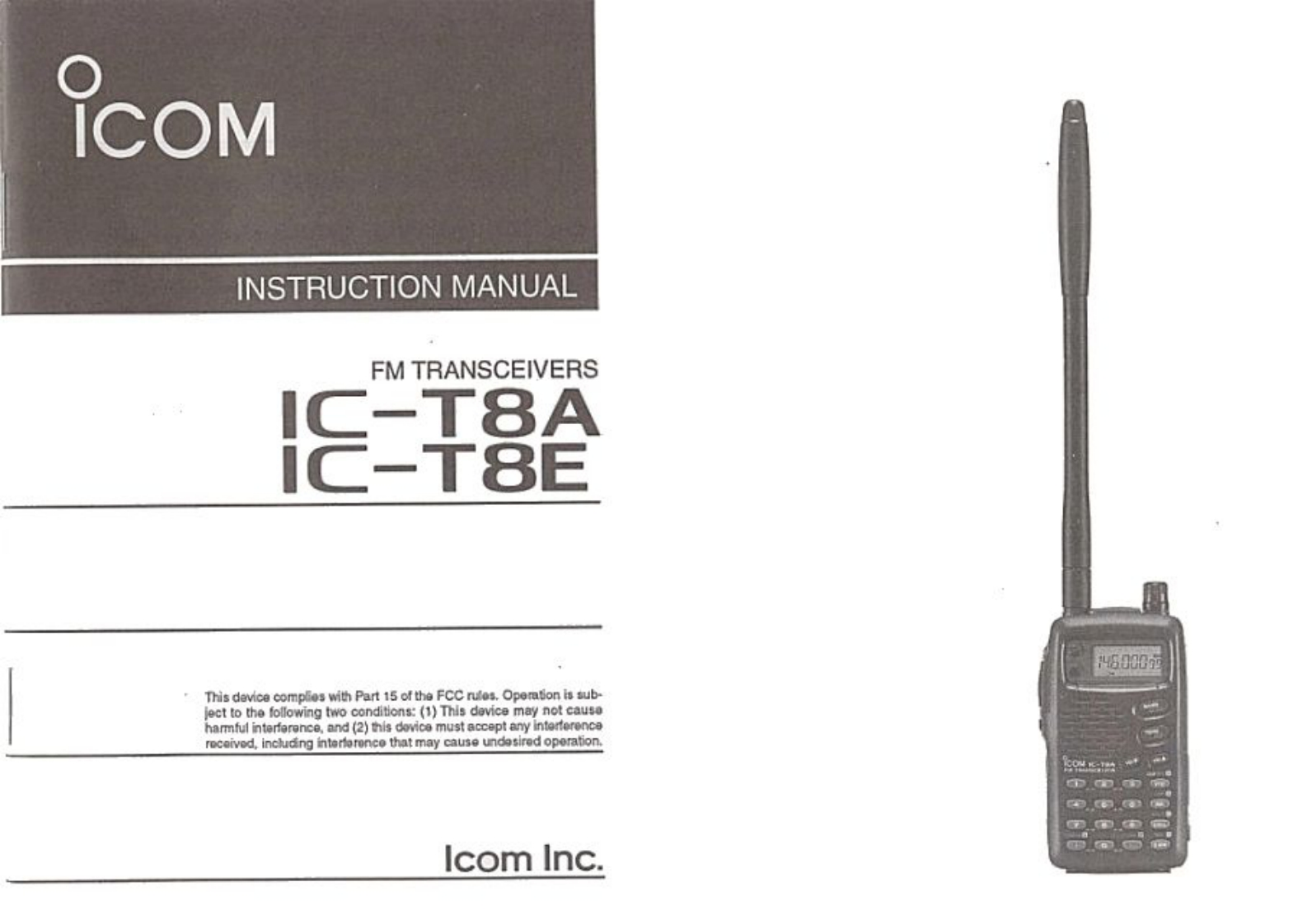 艾可慕Icom_IC-T8A-IC-T8E(Manual操作说明书手册)-找手册网
