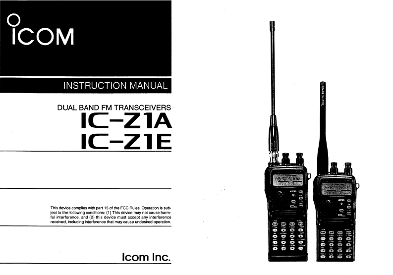 艾可慕Icom_IC-Z1A-IC-Z1E-(Manual操作说明书手册)新质力文库 - 聚焦新质生产力发展的数字化知识库_行业洞察 / 理论成果 / 实践指南免费下载新质力文库