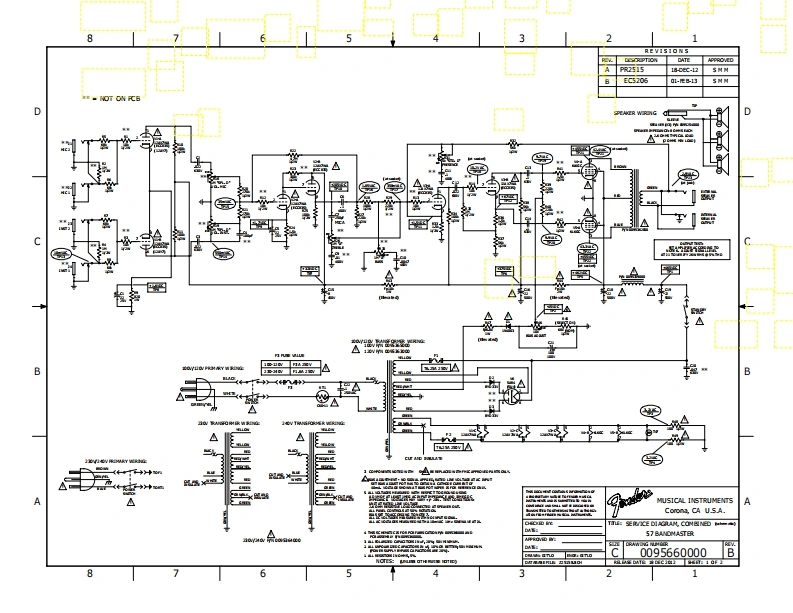 芬达Fender_57_bandmaster_reissue维修手册含电器原理图