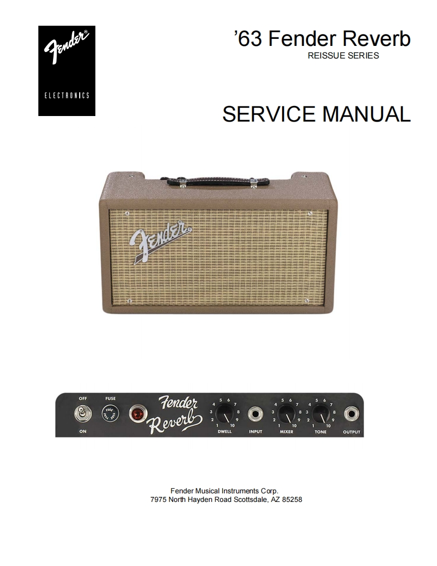 芬达Fender_63_reverb_manual维修手册含电器原理图