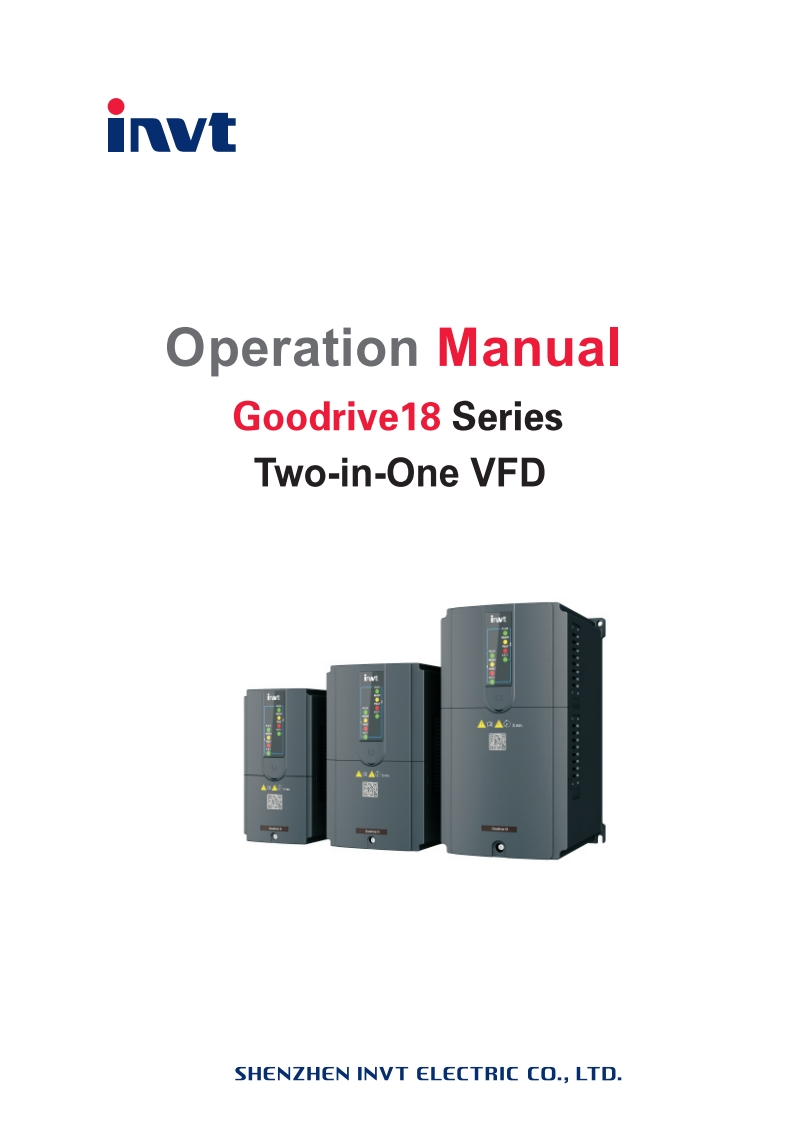英威腾GD18-Series-VFD-安装操作说明书手册