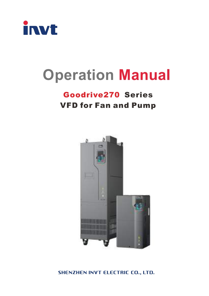 英威腾GD270_operation_安装操作说明书手册