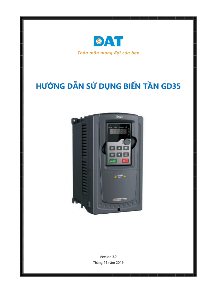 英威腾GD35-安装操作说明书手册-VN