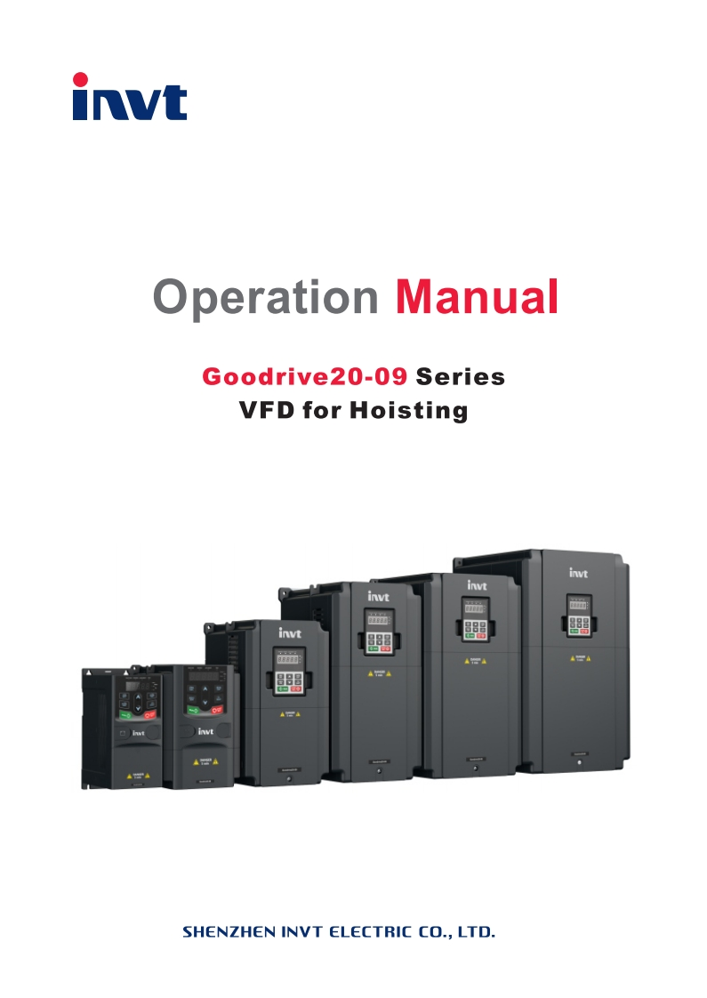 英威腾Goodrive20-09_Series_VFD_for_Hoisting_安装操作说明书手册-EN