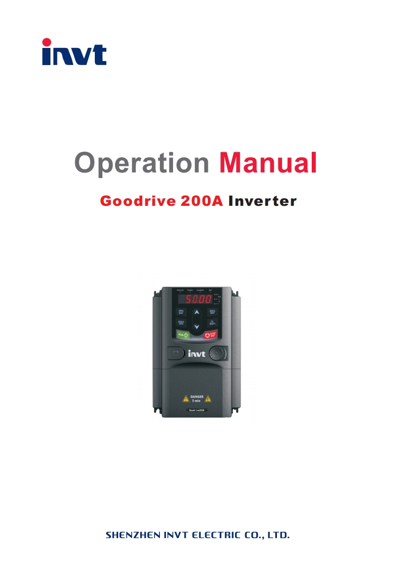 英威腾Goodrive200A-Inverter-安装操作说明书手册_V2_1