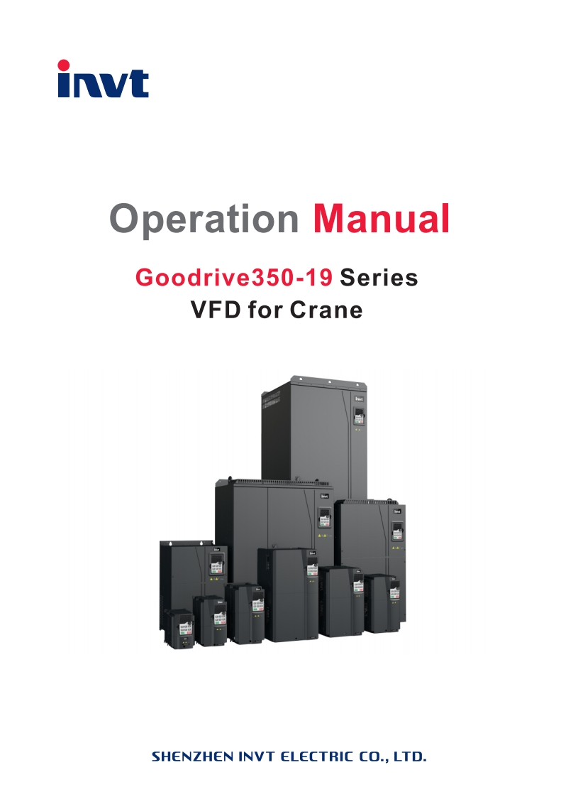 英威腾Goodrive350-19-Series_VFD_for_Crane_安装操作说明书手册