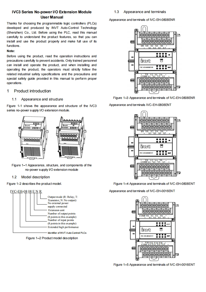 英威腾安装操作说明书手册_IVC3-Extension_Module_ENG