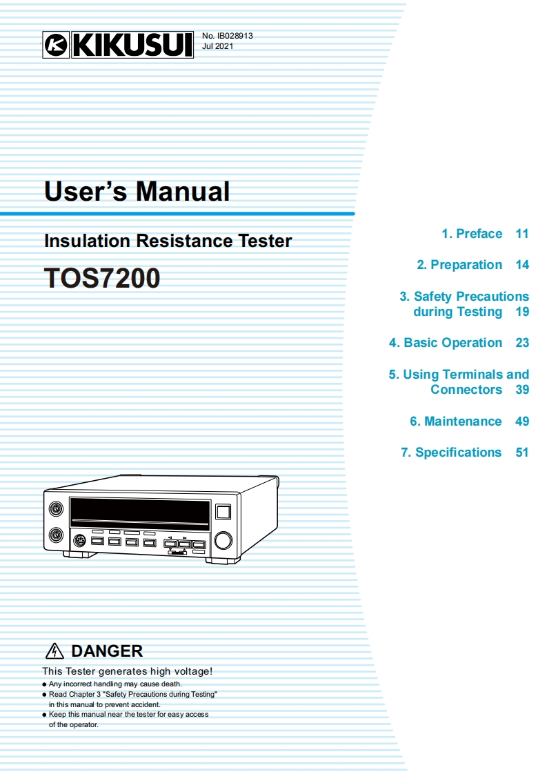 菊水KIKUSUItos7200_使用操作说明书手册_en