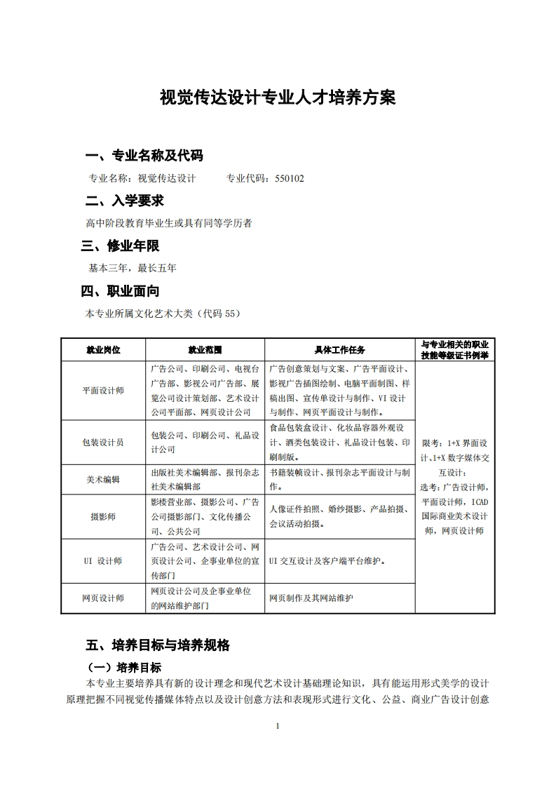 视觉传达设计专业人才培养方