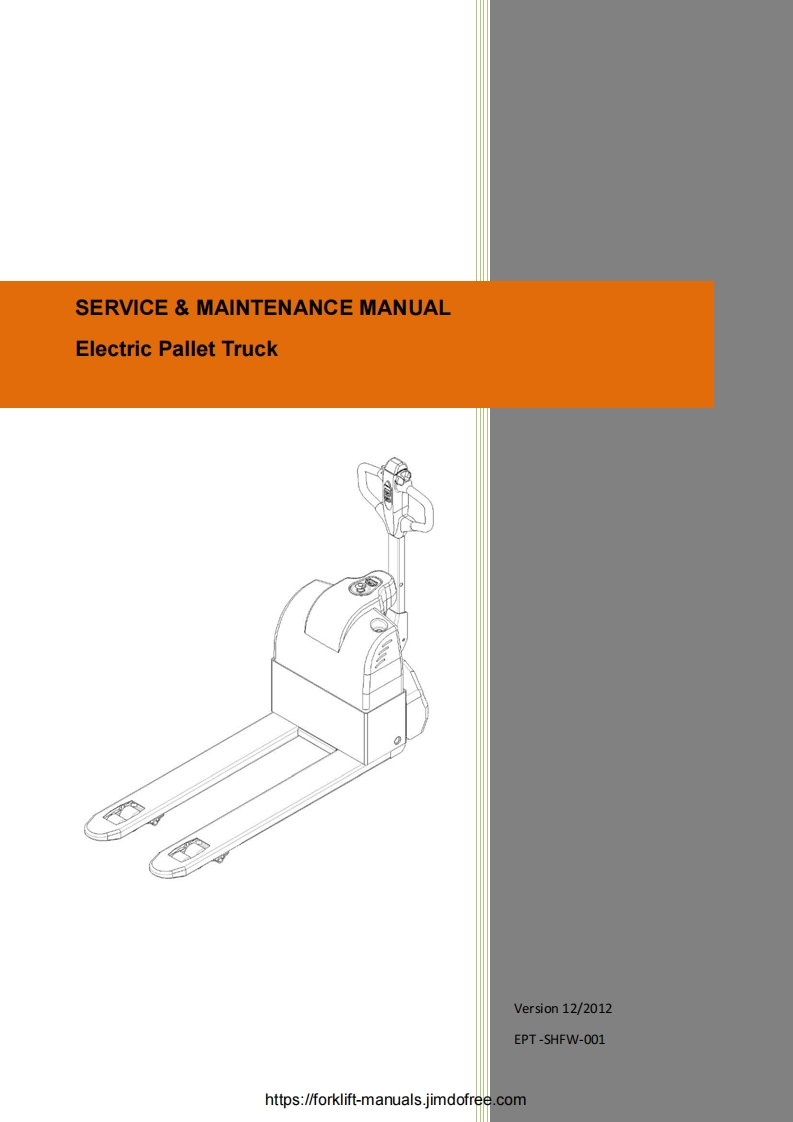 诺力Noblelift-Electric-Pallet-Truck-Service-Manual维修维护手册含电器原理图