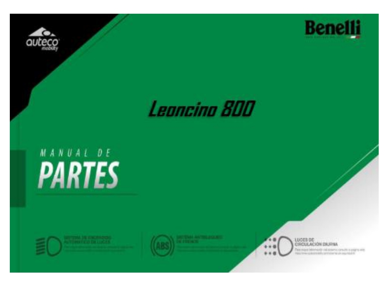 贝纳利BENELLI-LEONCINO-800-ACTUALIZADO摩托车维修零部件说明书手册
