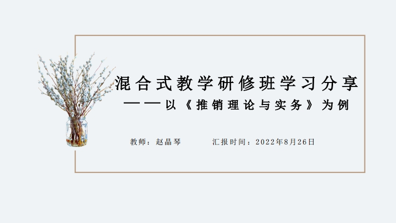 赵晶琴混合式教学模式培训小结