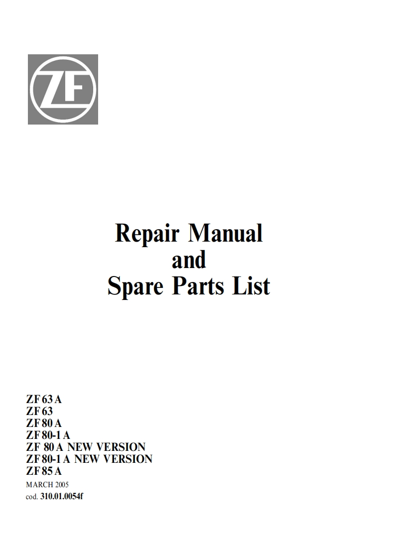 采埃孚RepManZF63A_ZF63_ZF80A_ZF85Acode310.01.0054f变速箱维修手册