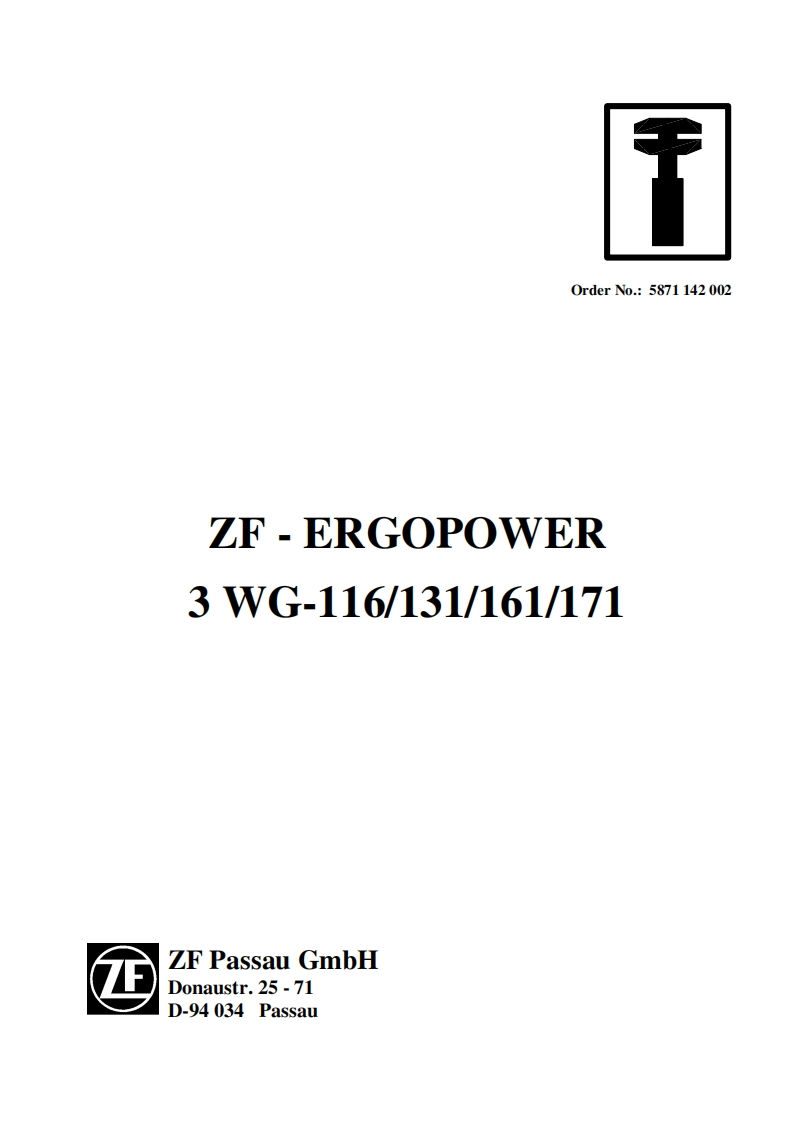 采埃孚ZF-Transmission-3WG171_5871_142_002（发动机变速箱维修保养说明书手册）