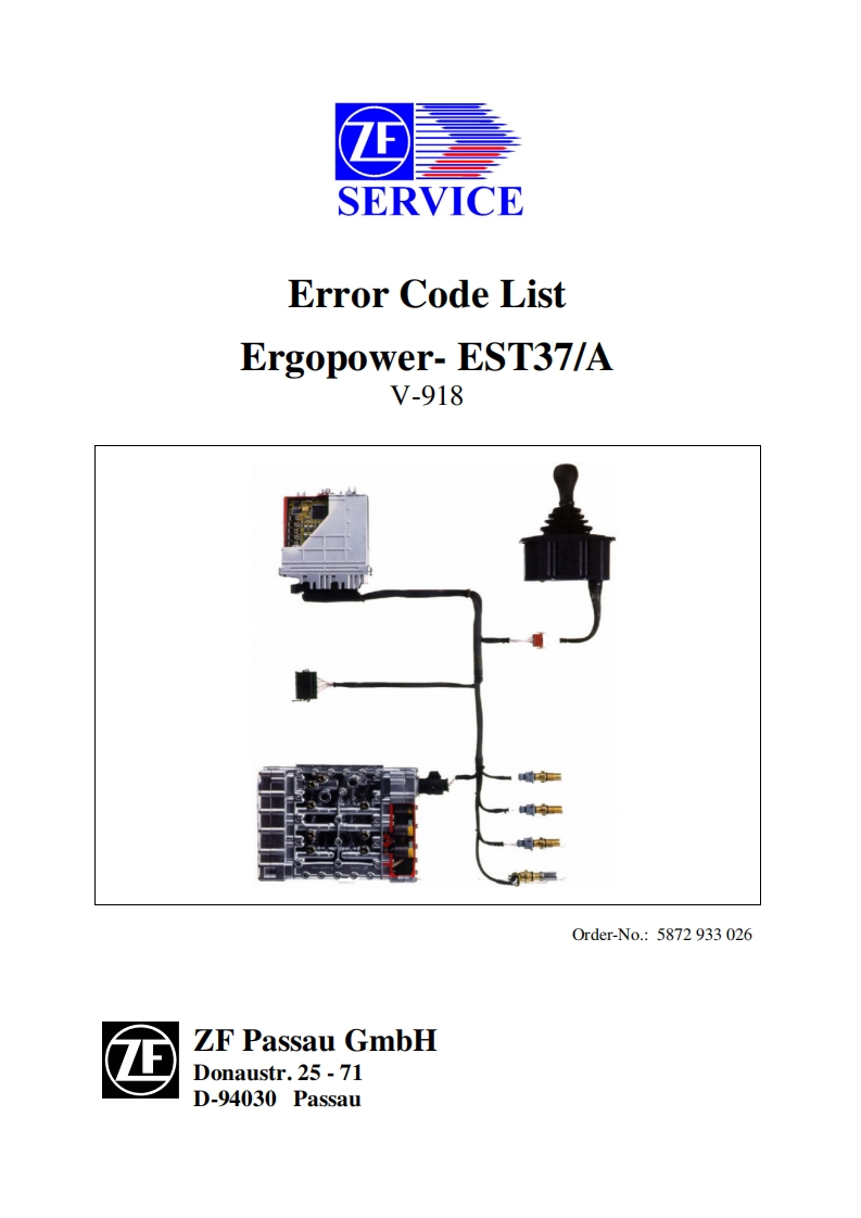 采埃孚ZF变速箱故障代码Error-code-list_5872_993_0261