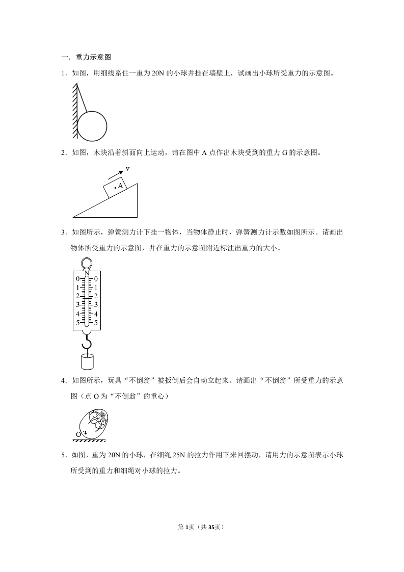 重力、摩擦力示意图