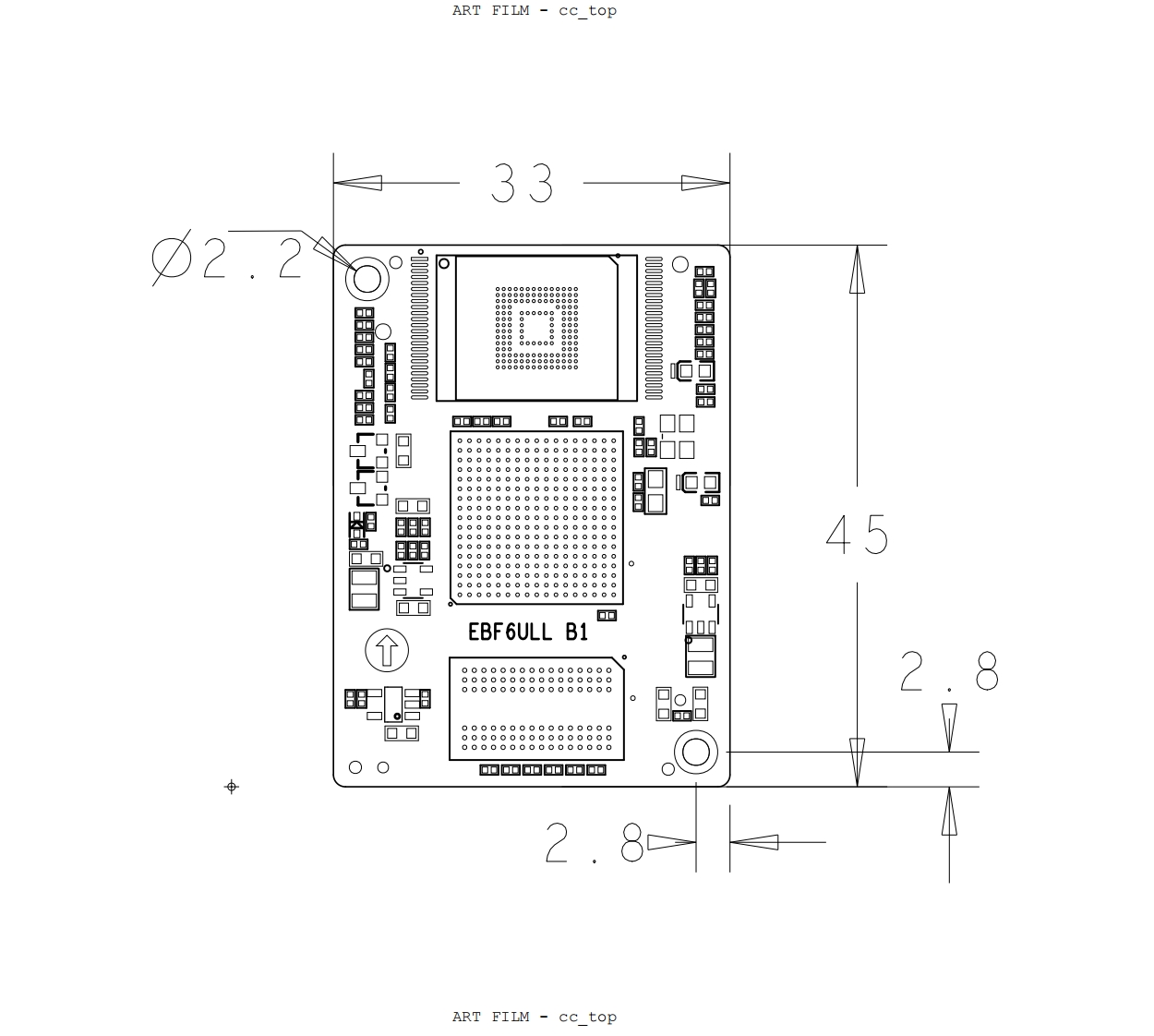 野火_EBF6ULL-B1-核心板_机械尺寸