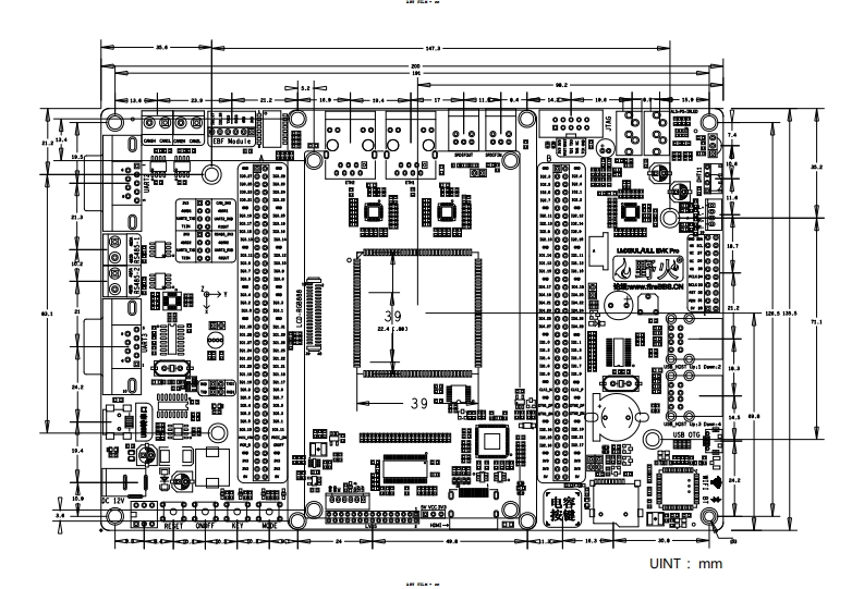 野火_EBF6ULL-S1-Pro-底板_V1.0_机械尺寸
