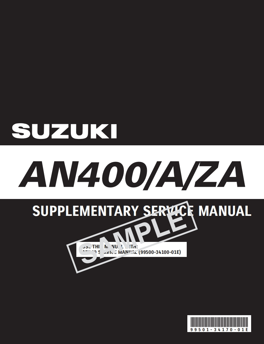 铃木摩托车SUZUKI-AN400AZA摩托车维修手册含电器液压原理图-找手册网