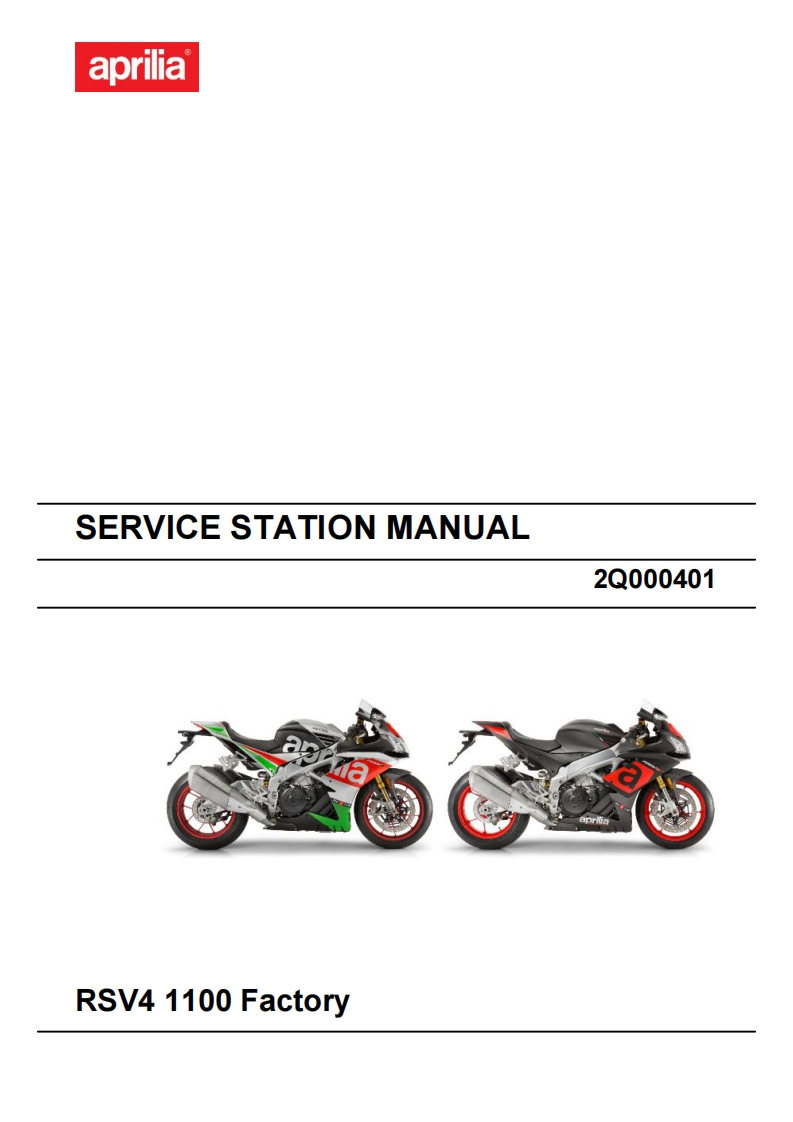 阿普利亚摩托车aprilia-rsv4-1100-factory-service-station-manual-2维修图纸手册