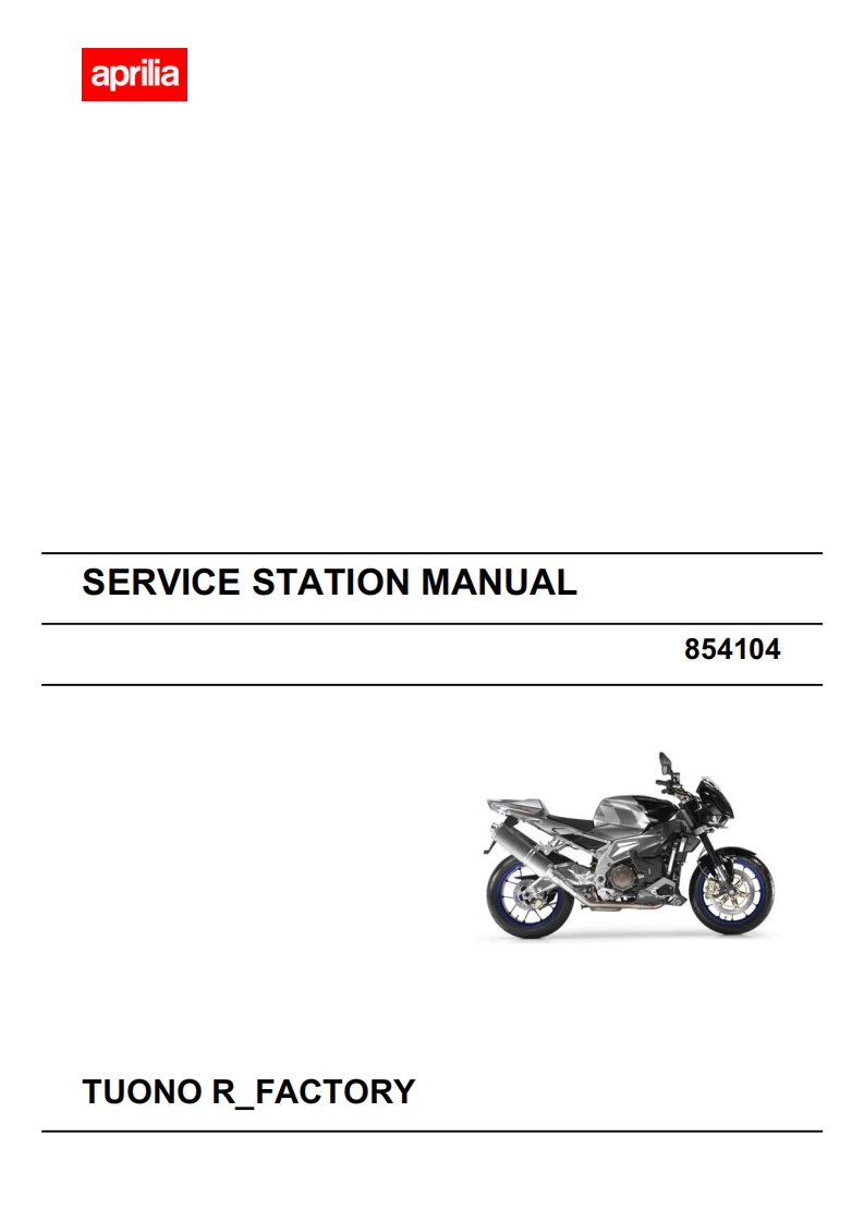 阿普利亚摩托车tuono-r-factory-my-2007-uk维修图纸手册