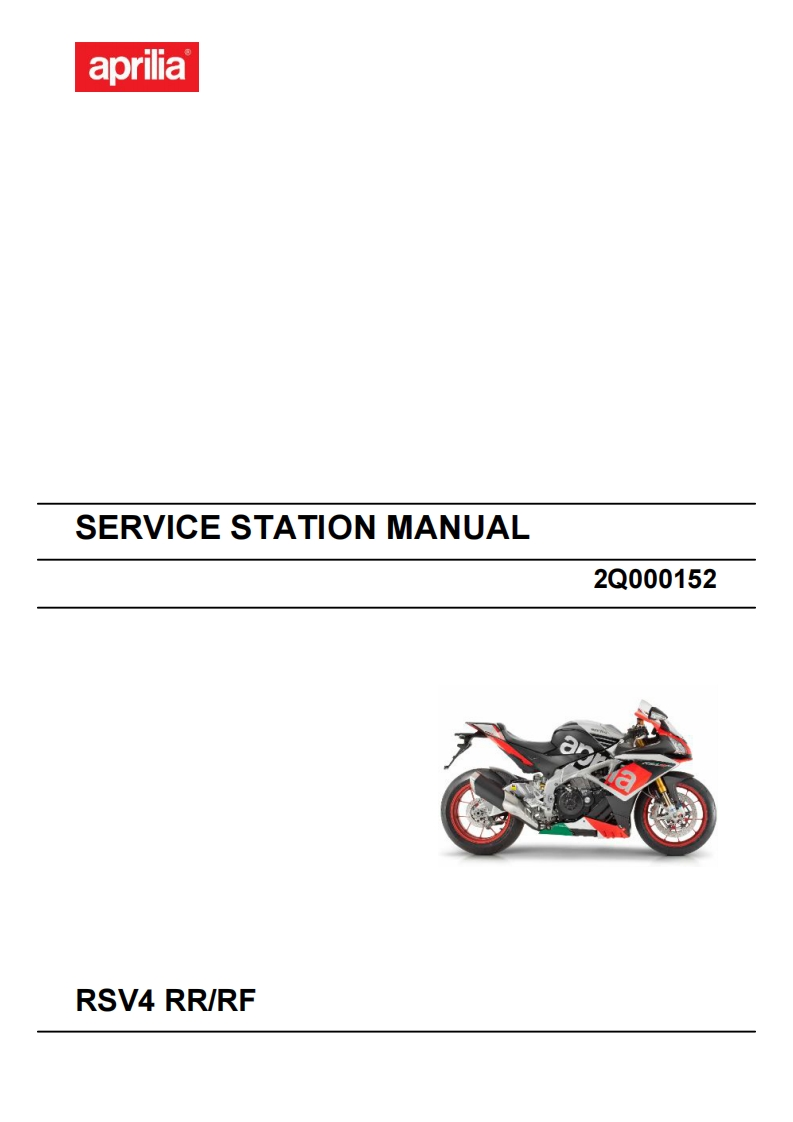 阿普利亚摩托车workshopmanual-rsv4-rr-rf-2015维修图纸手册