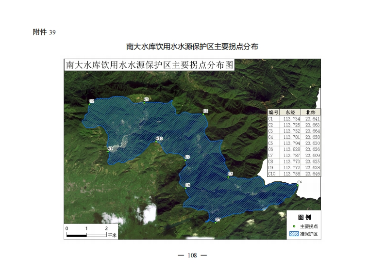 附件39：南大水库饮用水水源保护区主要拐点分布图及坐标现行国家强制性标准规范
