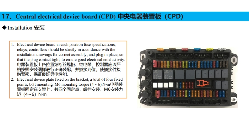 陕汽重卡Shacman-X5000-Central-electrical-device-board-CPD