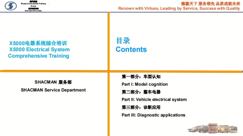 陕汽重卡Shacman-X5000-Service-Manual-Electrical-System-Comprehensive-Overview维修培训手册教程-找手册网
