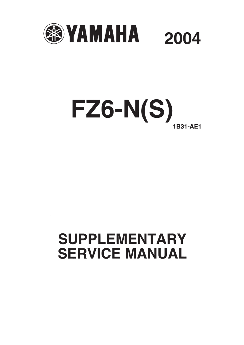 雅马哈FZ6N摩托车维修手册