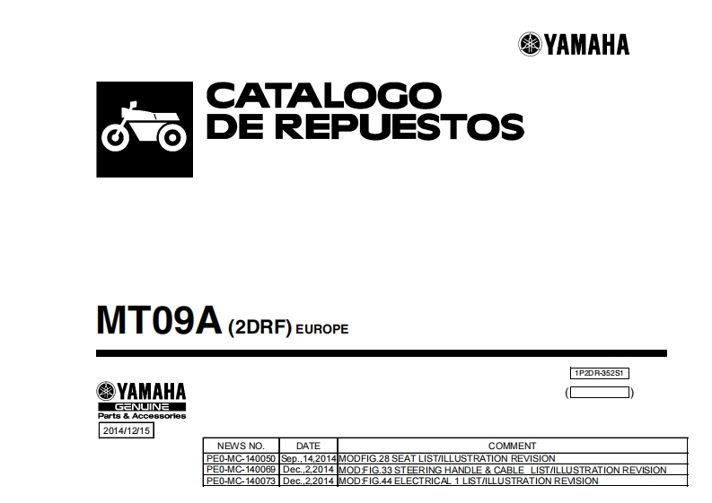 雅马哈MT09_2015摩托车维修零部件说明书手册-找手册网