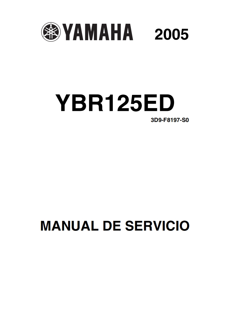 雅马哈ManualTallerYBR125ED2005esp摩托车驾驶与维护手册
