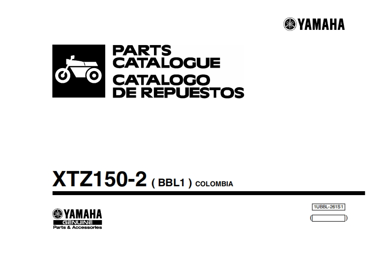 雅马哈XTZ150-BBL1_2019摩托车维修零部件说明书手册