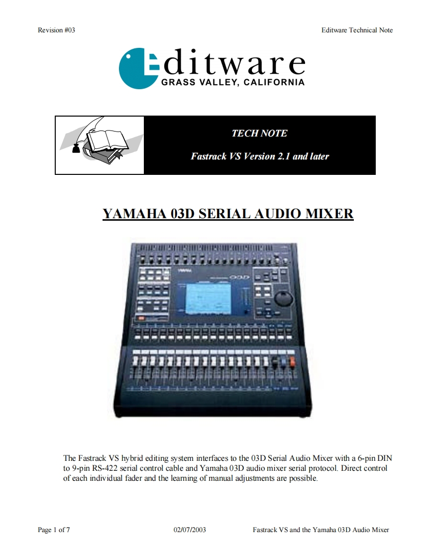 雅马哈Yamaha-03D(own)-mixerSERVICE-MANUAL维修手册电器原理图