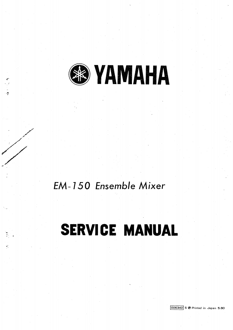 雅马哈Yamaha-EM-150-Service-Manual维修服务手册说明书含电器原理图