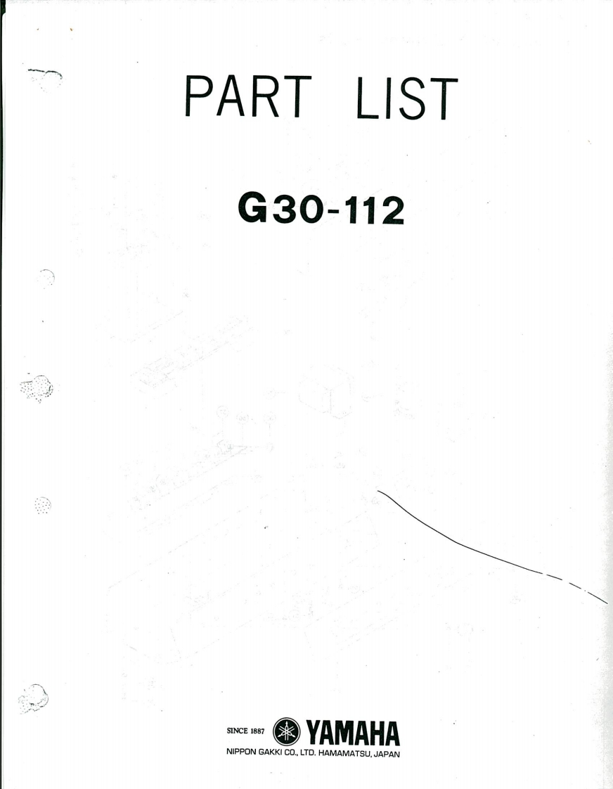 雅马哈Yamaha-G30-112-Series-I-(B)-Service-Manual维修服务手册说明书含电器原理图