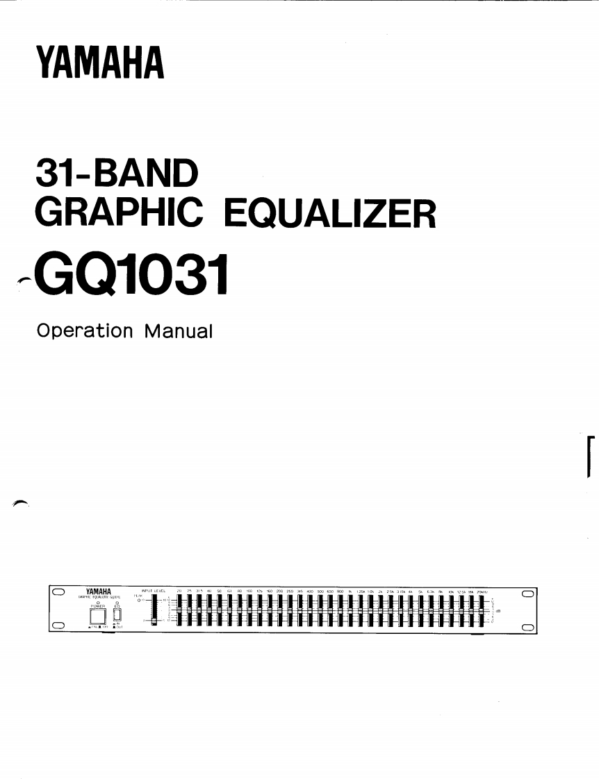 雅马哈Yamaha-GQ1031-EQ-Operating-Manual操作说明书手册SERVICE-MANUAL维修手册电器原理图