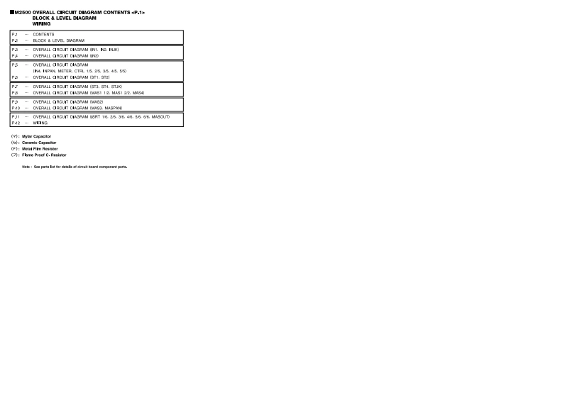 雅马哈Yamaha-M2500E-13-mix维修手册电器原理图