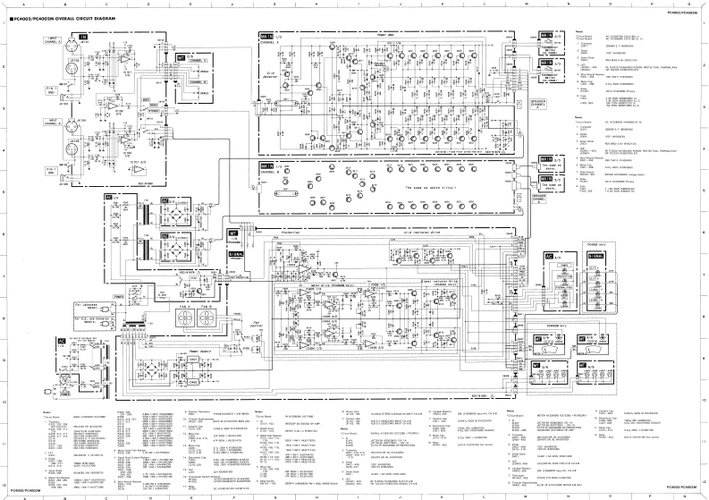 雅马哈Yamaha-PC4002--PC4002M-Power-Amp-Schematic电器原理图
