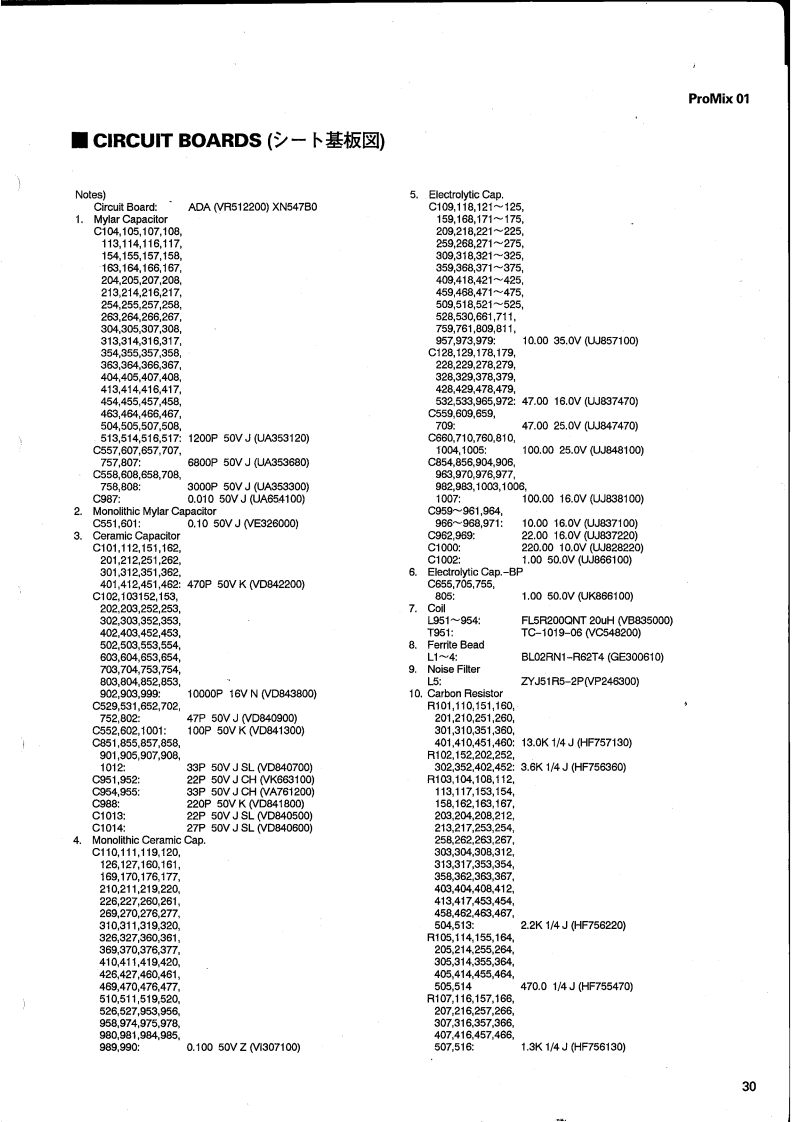雅马哈Yamaha-ProMix01-2-mixSERVICE-MANUAL维修手册电器原理图