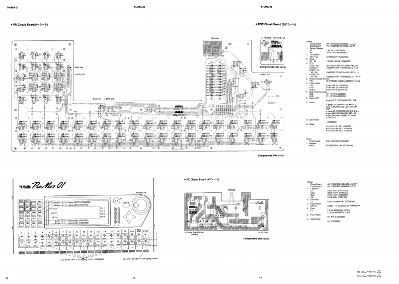 雅马哈Yamaha-ProMix01-3-mixSERVICE-MANUAL维修手册电器原理图