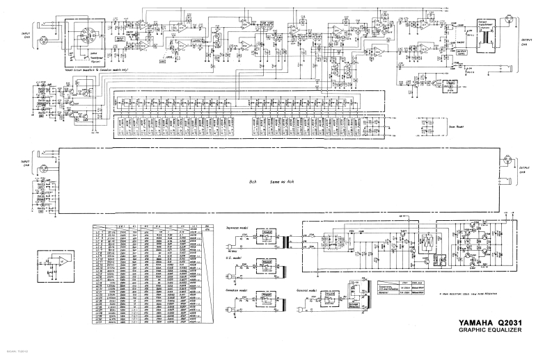 雅马哈Yamaha-Q2031-EQ-Schematic电器原理图
