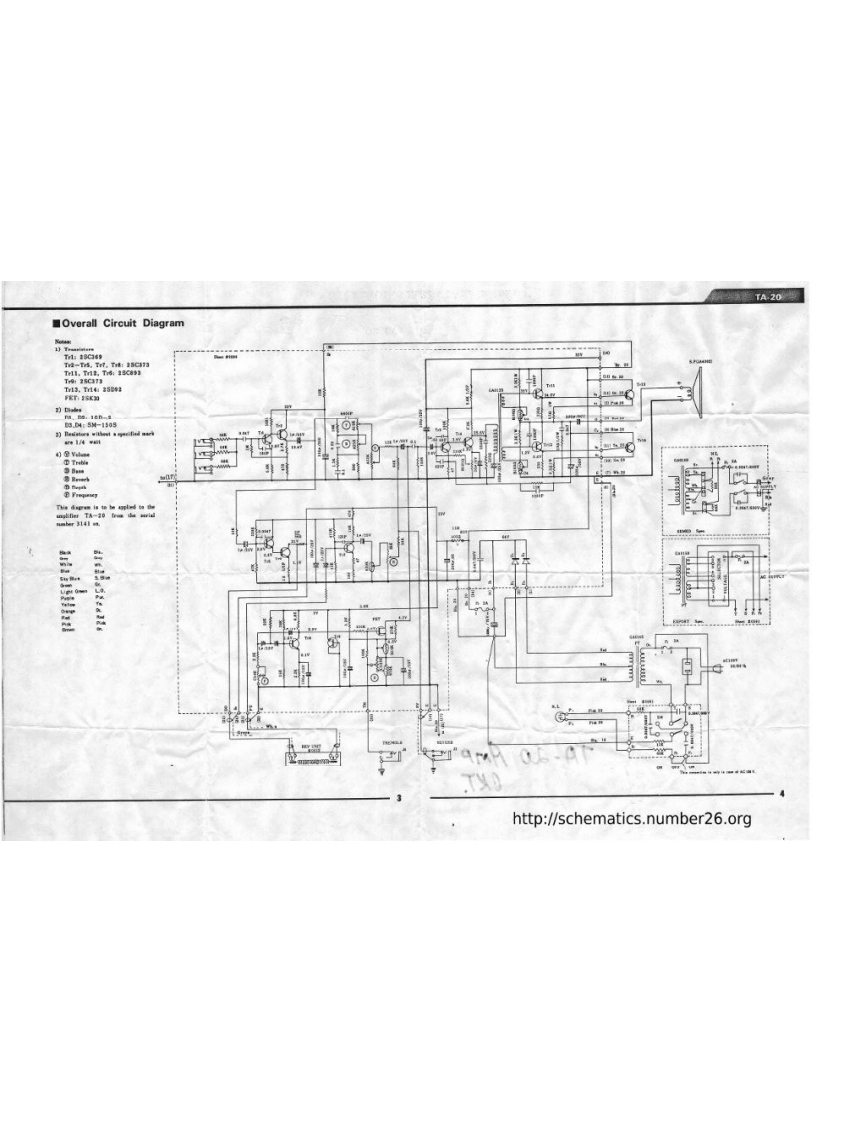 雅马哈Yamaha-TA-20-Schematic电器原理图-找手册网