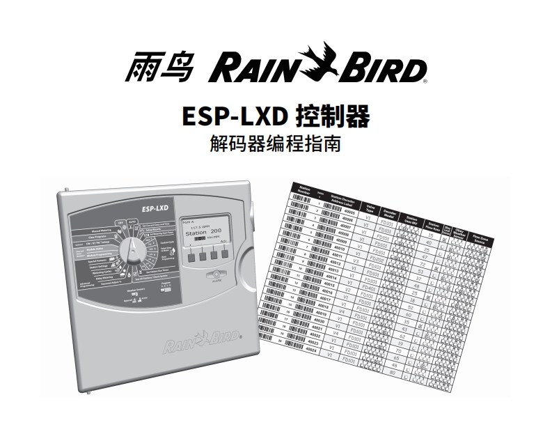 雨鸟ESPLXD解码器控制器编程指南-11161218469