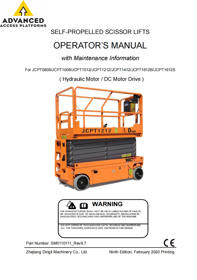 鼎力Dingli-Operation-Manual-1412DC-1612DC_2说明书含电器液压原理图