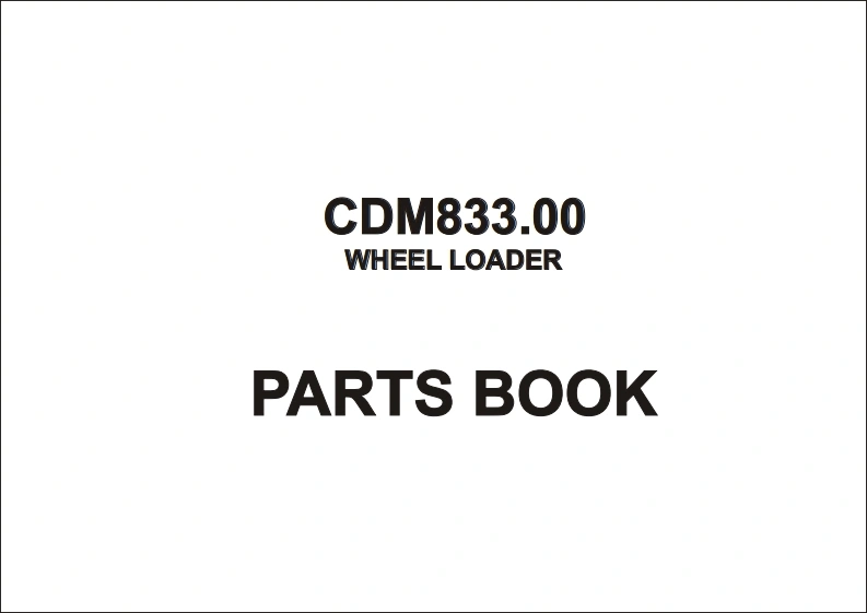 龙工cdm833装载机维修零部件手册含电器原理图